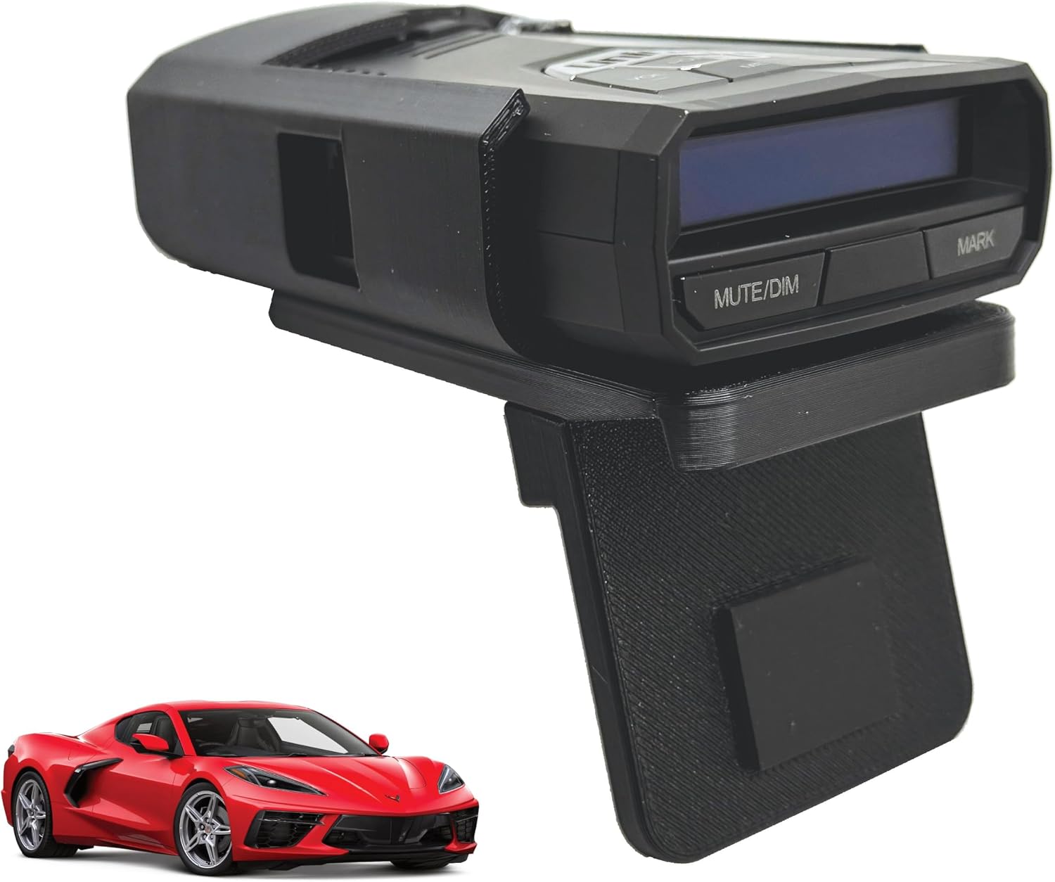 Radar Holder for Uniden R4 Compatible with C8 Corvette - Black (Black)