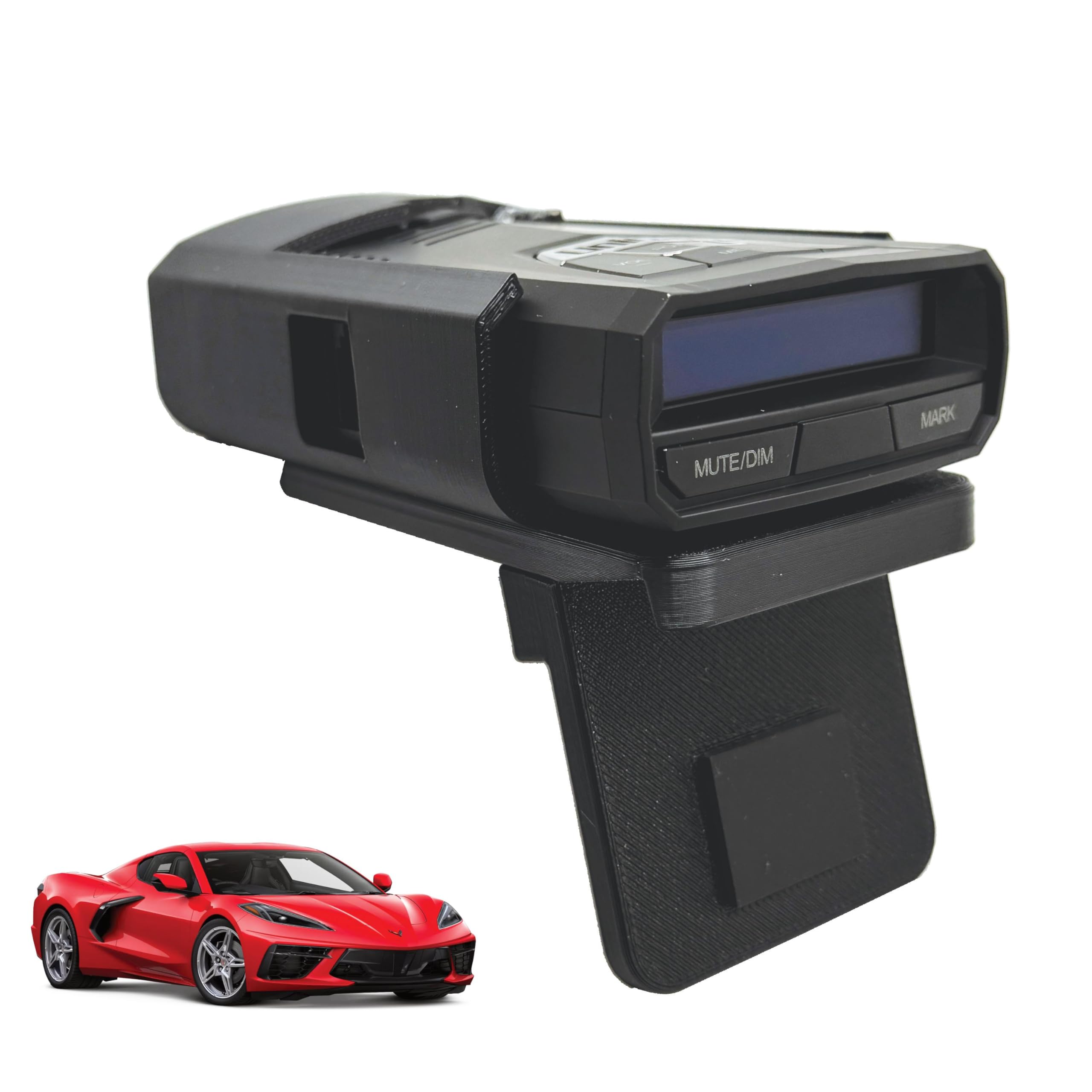 Bartallama3D Radar Holder for Uniden R4 Compatible with C8 Corvette - Black (Black)