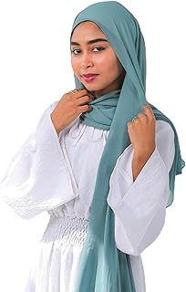 سكارف حجاب شيفون من فالانتينو، لون وردي مرجاني، طراز أنيق