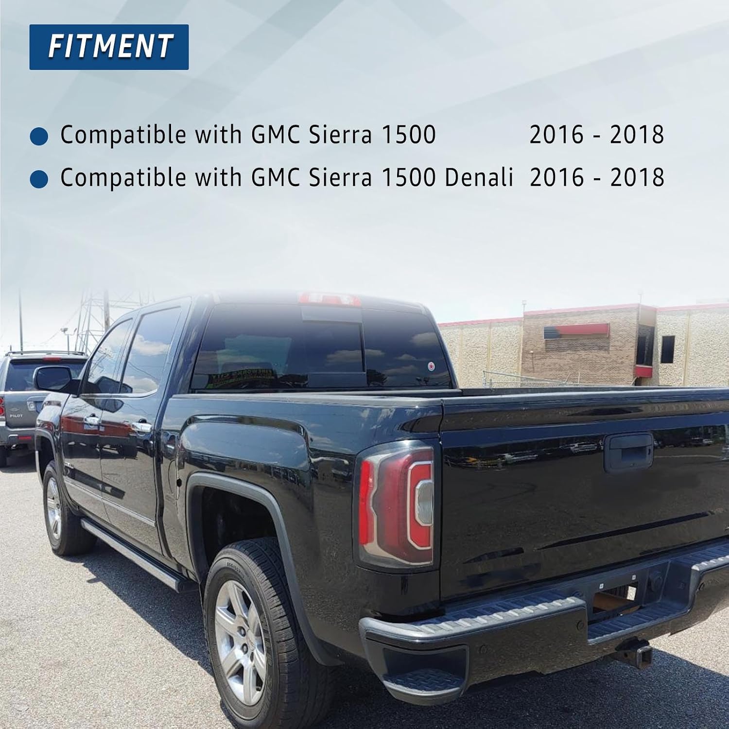 LED Left Tail Light Assembly Compatible with GMC Sierra 1500 Denali 2016 2017 2018, Rear Driver Side Lamp Replacement 84365930 84233587 GM2800295