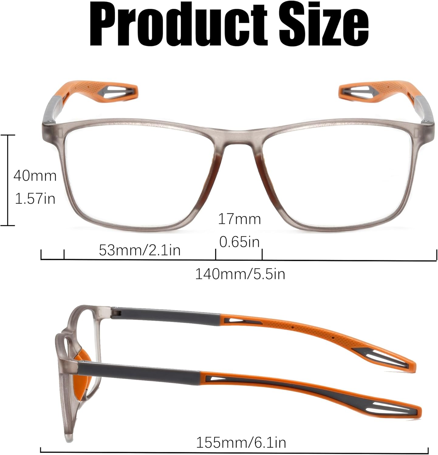 Reading Glasses Men 3 Pairs Sports Style Comfortable and Flexible Blue Light Blocking Readers for Men - Image 4