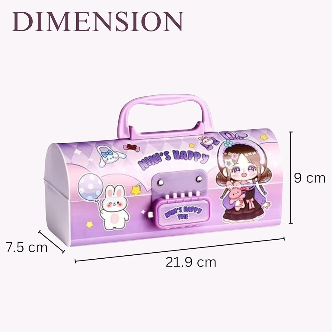 ZAFCO Creative Password Pencil Box- Suitcase Style with Code Lock