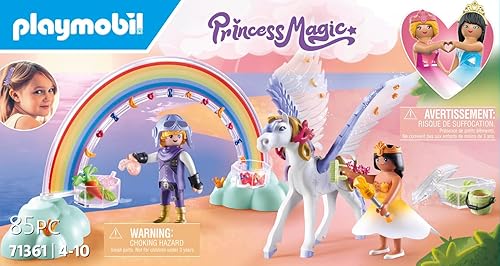 Miniatura 4 de Playmobil Pegaso con arco iris en las nubes