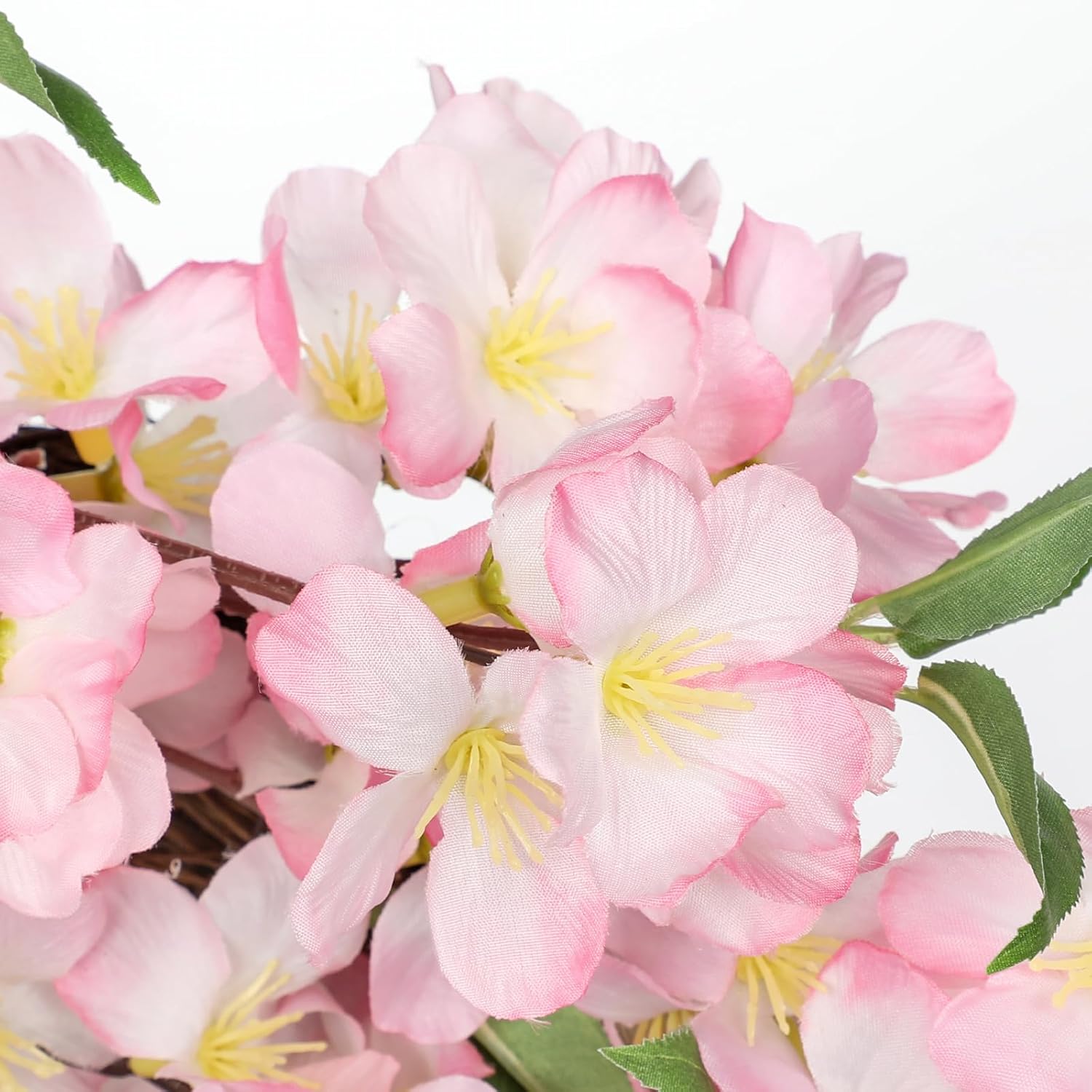 Spring Summer Wreaths for Front Door, 20 Inch Cherry Blossom Wreaths for Spring Summer Decor, Pink Wreaths for Front Door, Window, Home, Wall, Porch, Farmhouse Decor, Spring Artificial Flower Wreaths