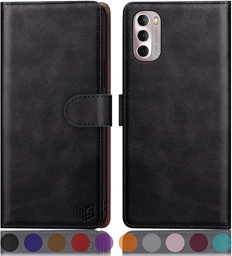 Miniatura 1 de SUANPOT Bloqueo RFID para Moto G Stylus 2022 5G Funda tipo cartera tipo cartera de piel sintética con tapa y libro de piel sintética para mujeres y