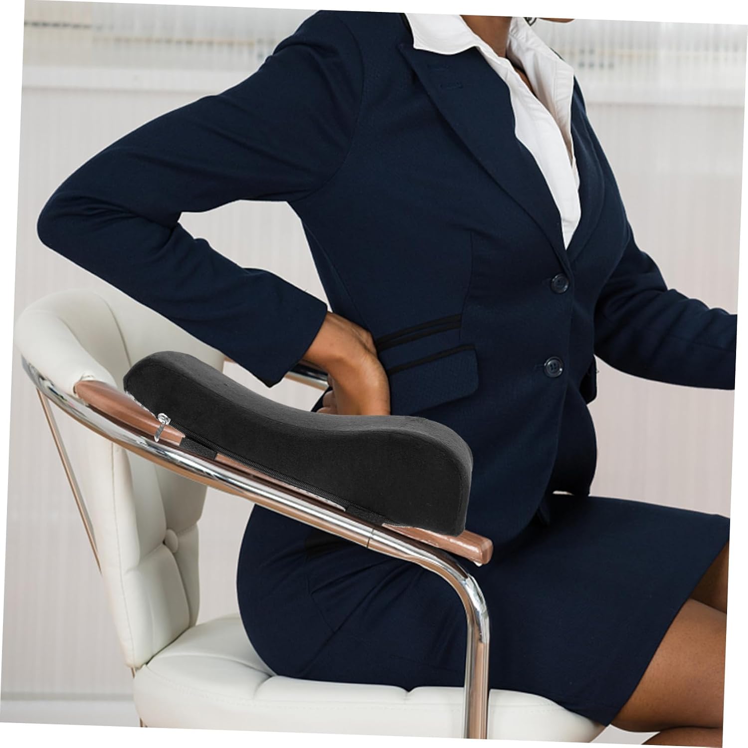 2PCS Ergonomic Memory Foam Armrest Cushions for Office Chair Thickened Pads Reusable Armrest Covers Suitable for Gaming and Office Use image 3