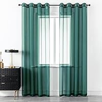 Vista 27 de Cortinas traslúcidas de 108 pulgadas para sala de estar, dormitorio, apartamento, ventana, 2 paneles con ojales, cortinas semitransparentes