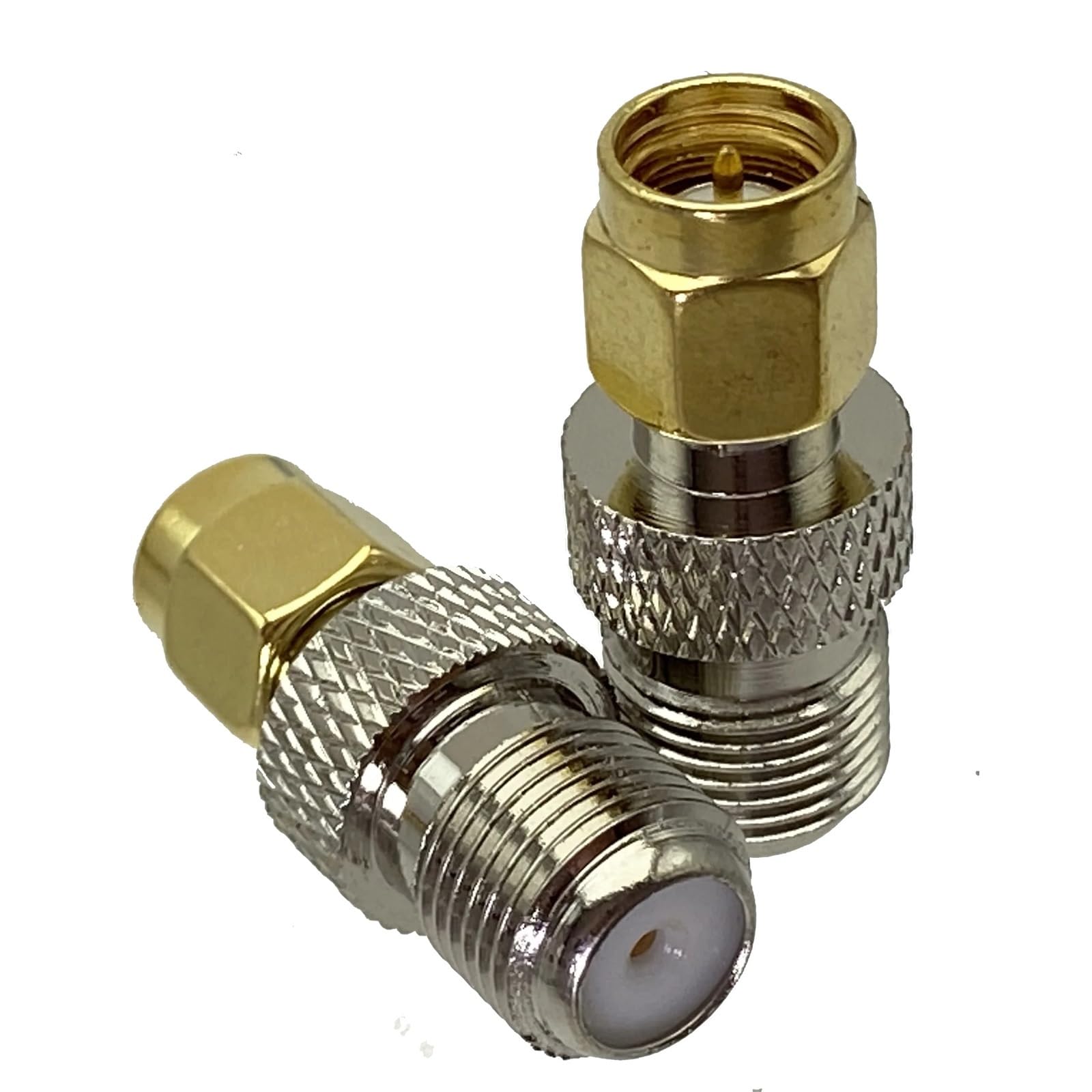 Adapter TV F na męskie i żeńskie SMA proste złącze koncentryczne RF (3 x 5 x 10 sztuk) dla zacisków kabli antenowych. (F Jack to SMA Male,5 szt.)