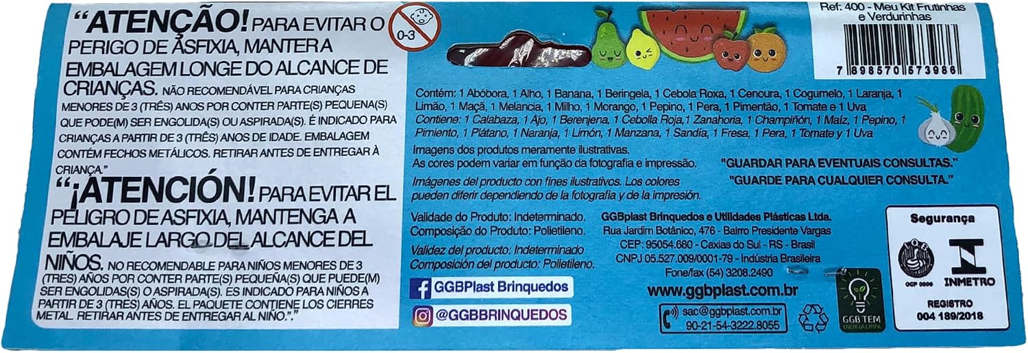 Kit Minhas Frutinhas e Verdurinhas GGB Plast