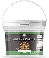 Birch & Meadow 1 Gallon Green Lentils - Non-GMO Bulk Dry Lentils High in Protein, Fiber & Iron, Resealable Bucket