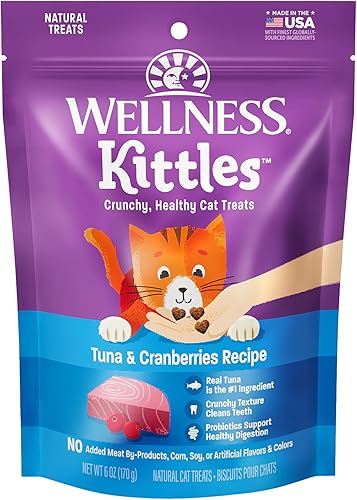 Wellness Kittles - Crujiente sorpresa alimenticia natural para gatos sin granos