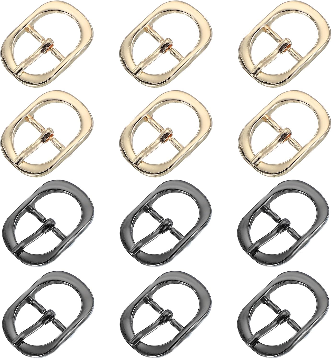 Single Prong Belt Buckle, Metal Center Bar Oval Replacement Buckle for Belt Purse Making Leather Hardware