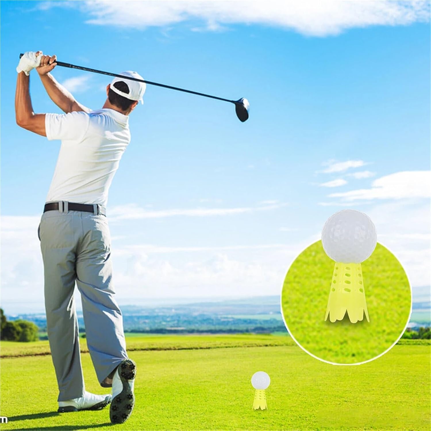 Golf Simulator Tees 100 PCS Golf Simulator Tees Training Practice Mat for Outdoor Indoor