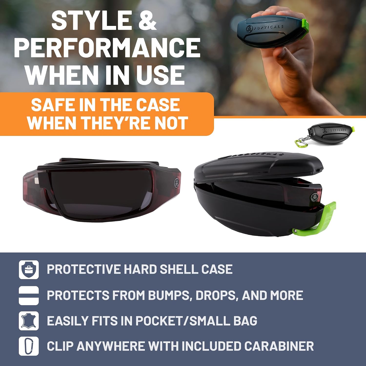 POPTICALS PopSign Foldable and Polarized Sunglasses for Women and Men - Stylish Shades