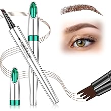 Microblading Eyebrow Pencil, Eyebrow Pencils for Women Waterproof Blonde Hair Like Natural Brow Pen, 4 Tip Microblade Eye Brow Pen Liquid Microfilling Pencil that Looks Like Hair, Light Brown