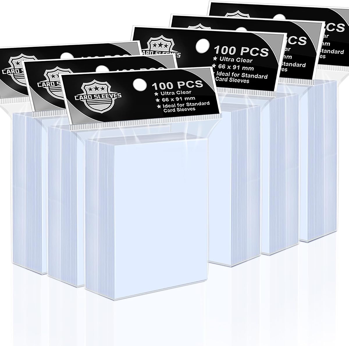600 Counts Standard Clear Card Sleeves, 66x91mm Premium PP Plastic Protectors for Trading Cards, MTG, Magic, Sports Cards & Photo Storage