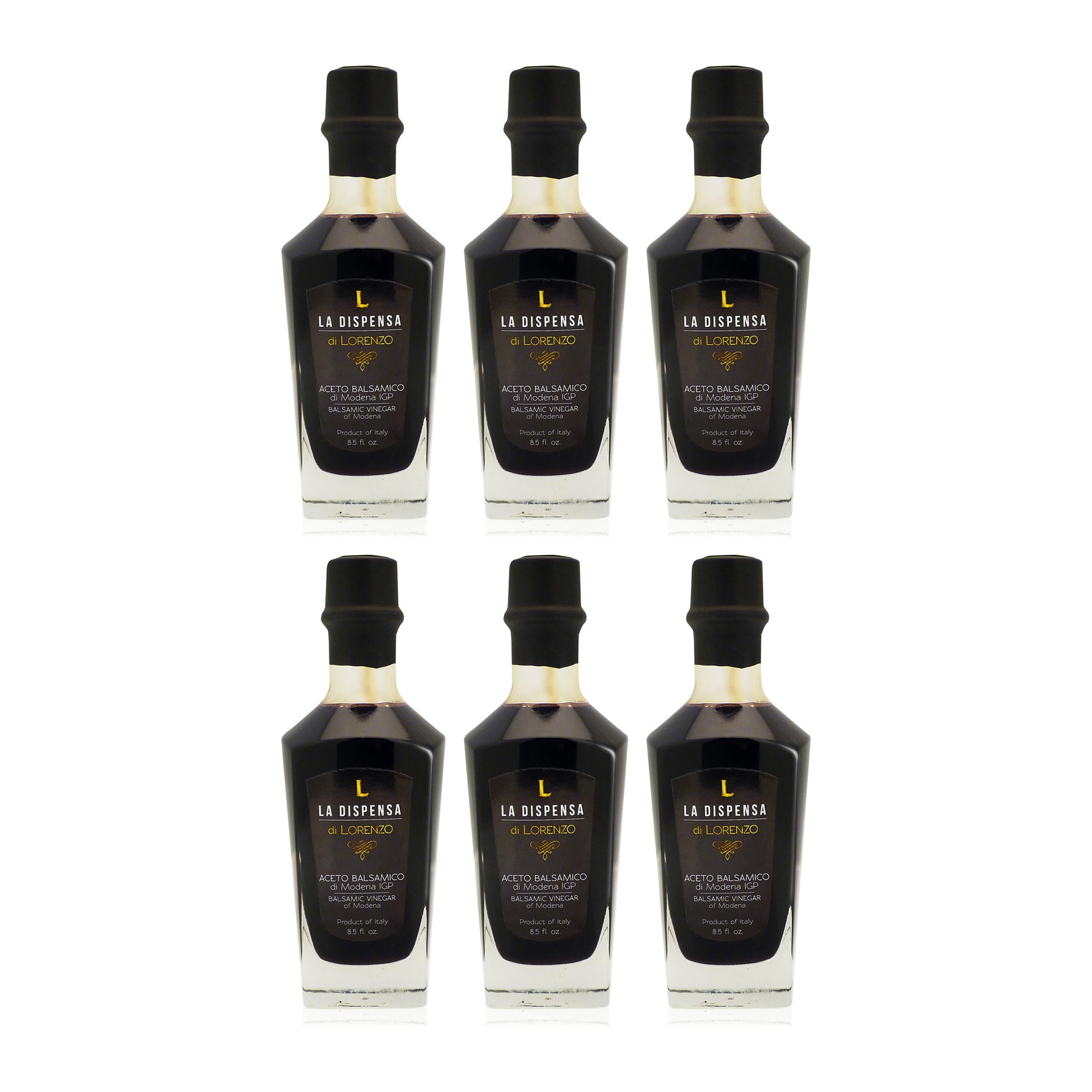 LORENZO Balsamico Essig aus Modena IGP Nero Italien inkl. FeinWert E-Book (6 x 250 ml)