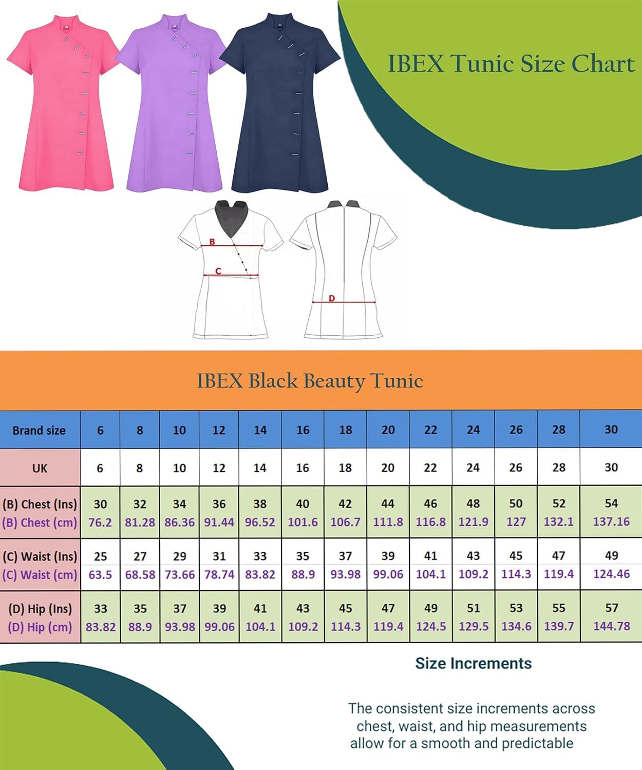 IBEX Black Beauty - Túnica de belleza para spa, esteticista, masajista, uniforme de masajista, color azul cielo