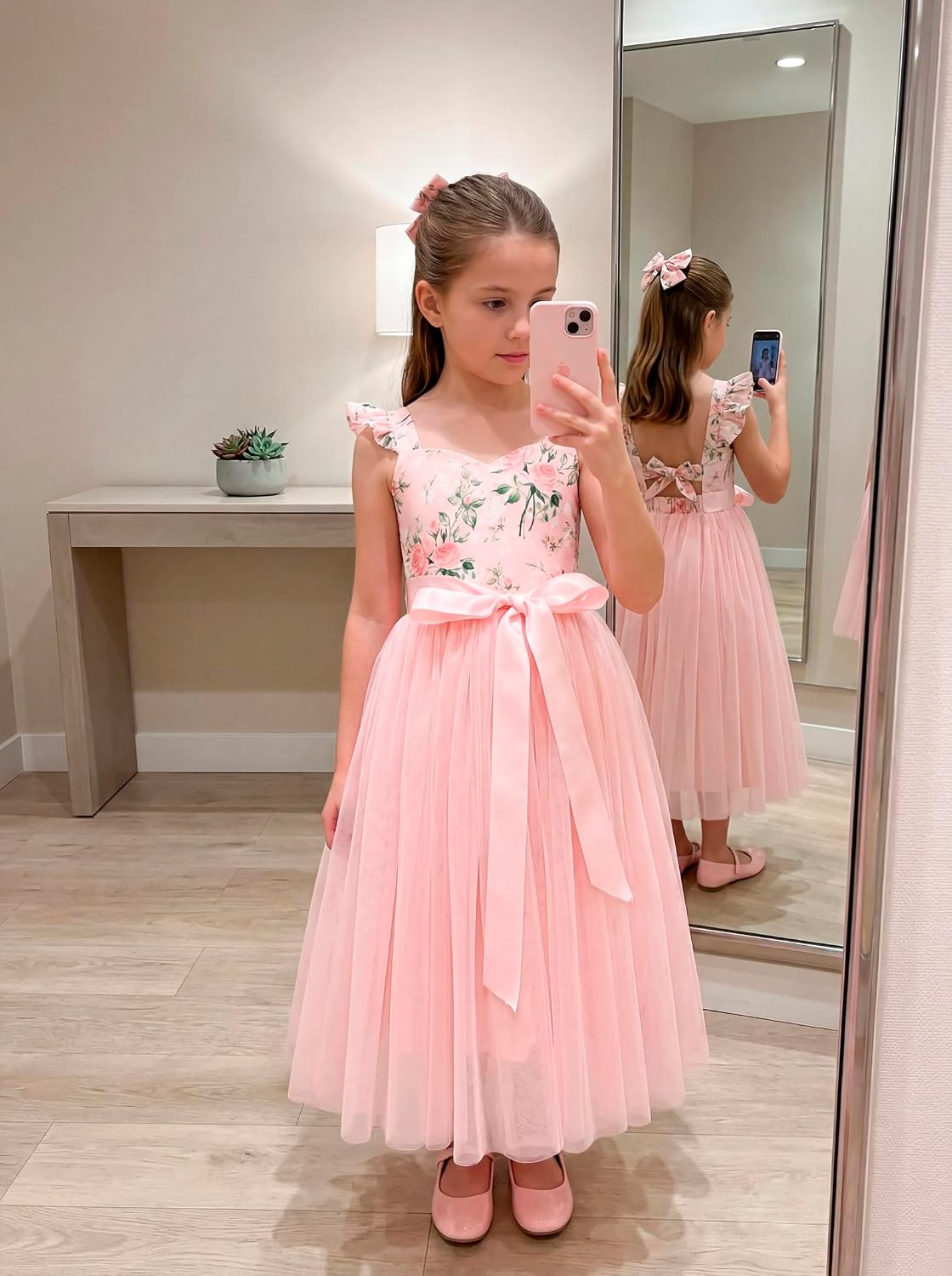 Girls Tulle Dress Summer Floral Wedding Birthday Easter Casual Toddler Tea Party Dresses