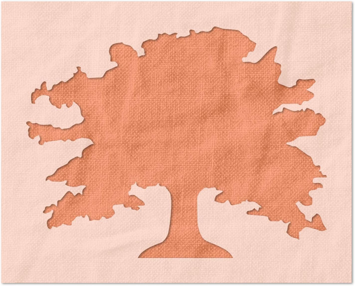 Stencil Stop Oak Tree Stencil - Reusable for DIY Projects, Painting, Drawing, Crafts - 14 Mil Mylar Plastic (18 x 13.88 inches)