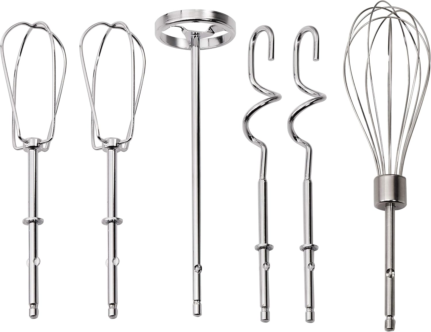 Hamilton Beach Electric Hand Mixer, 6-Speed, with Snap-On Case, Twisted Wire Beaters, Milkshake Rod, Dough Hook, Whisk, Blue (62622)