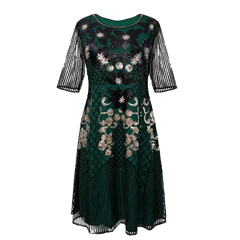 1920s Women Vintage Peacock Sequined Tassel Flapper Party Dress Floral Print Fashion Elegant Dresses Outfits