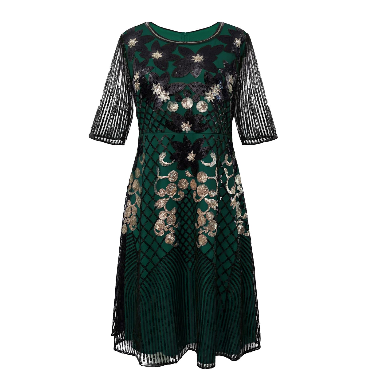 1920s Women Vintage Peacock Sequined Tassel Flapper Party Dress Floral Print Fashion Elegant Dresses Outfits