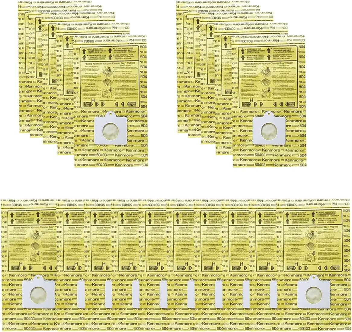 Yatuela Replacement 50403 Vacuum Bags,20Packs Disposable Canister