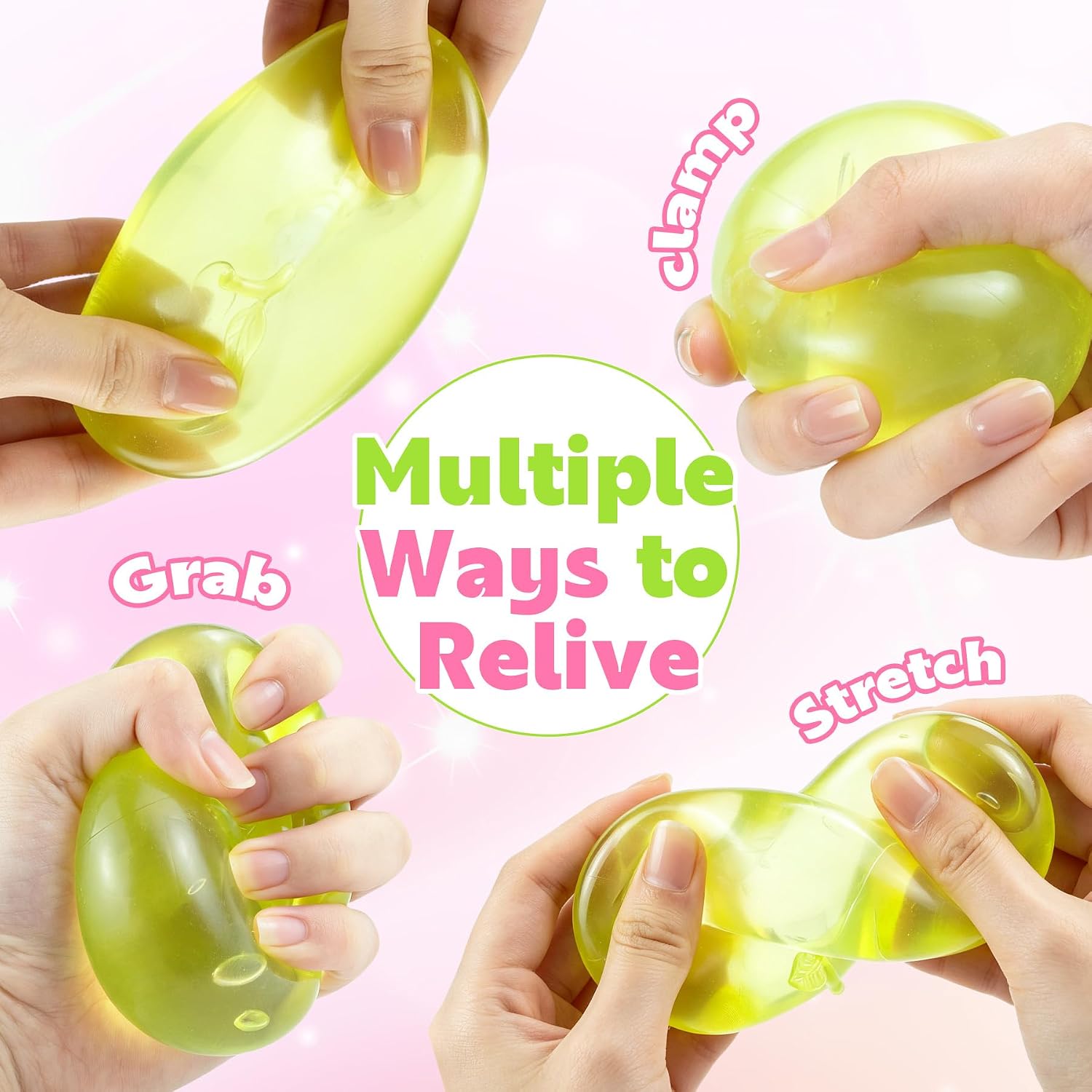 Fruit Apple Squishy, Slushy Apple Squishy Sensory Toys,Slow Rising Fruit Squishies Shaped Stress Balls,Super Soft Flexible for Anxiety Relief (Cyan) image 5