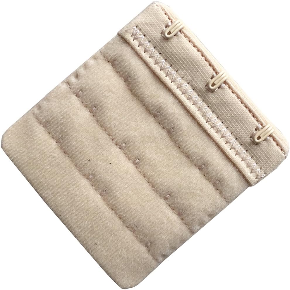 Women Pack of 3 Soft Comfortable 3 Hooks Bra Extender,2.4"x 2.3" - Image 3