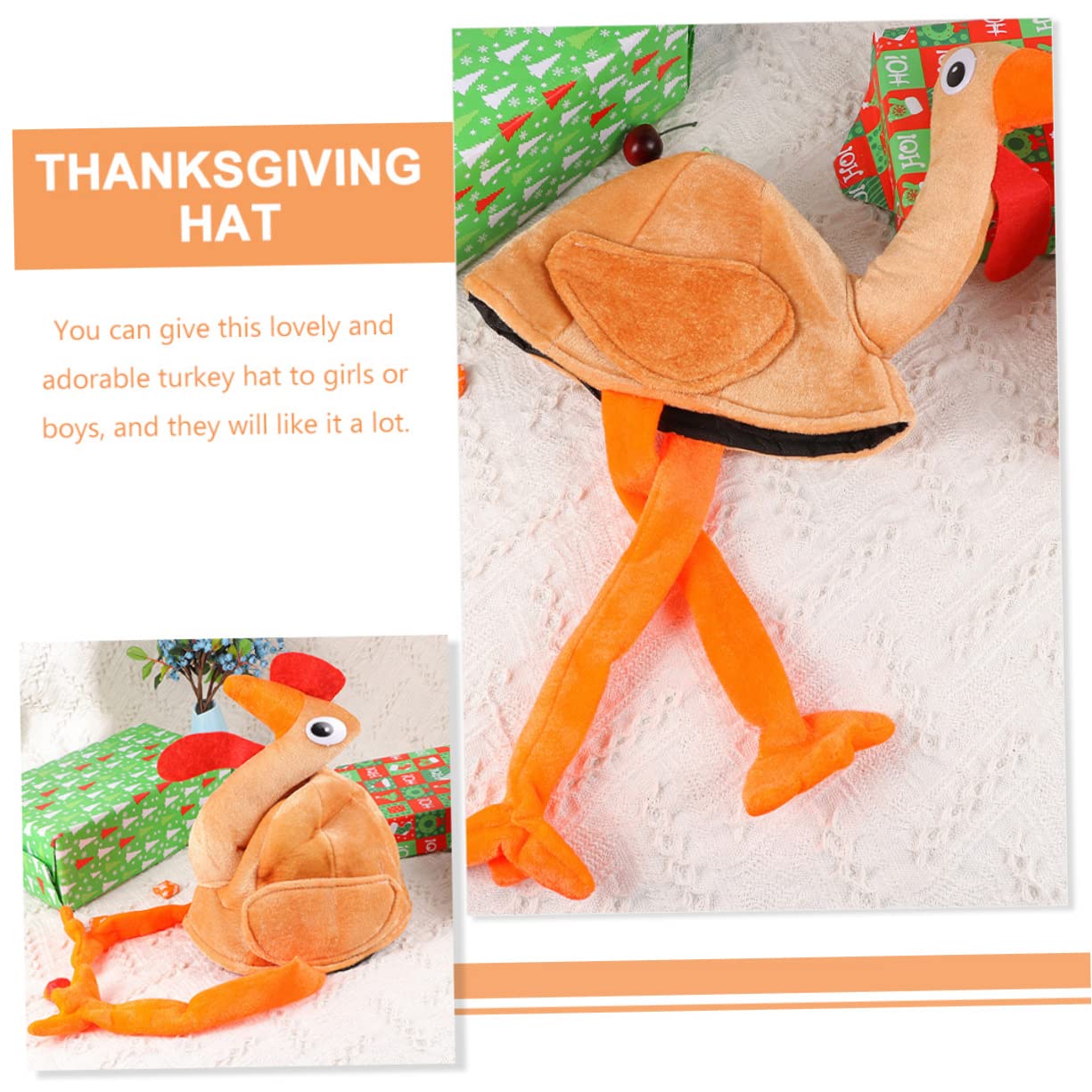 Abaodam 5piezas Sombrero De Pavo Divertido Para Carnaval y Acción De Gracias Diseño Adorable Patas Accesorio De Fiesta Para Cosplay y Celebraciones