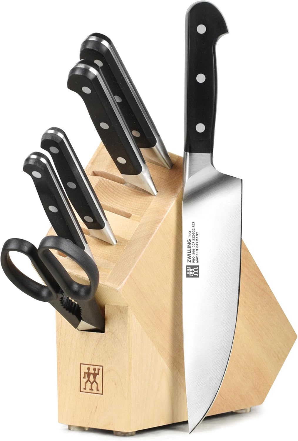 ZWILLING Pro 7 Piece Studio Knife Set – Made in Germany – Birchwood Block