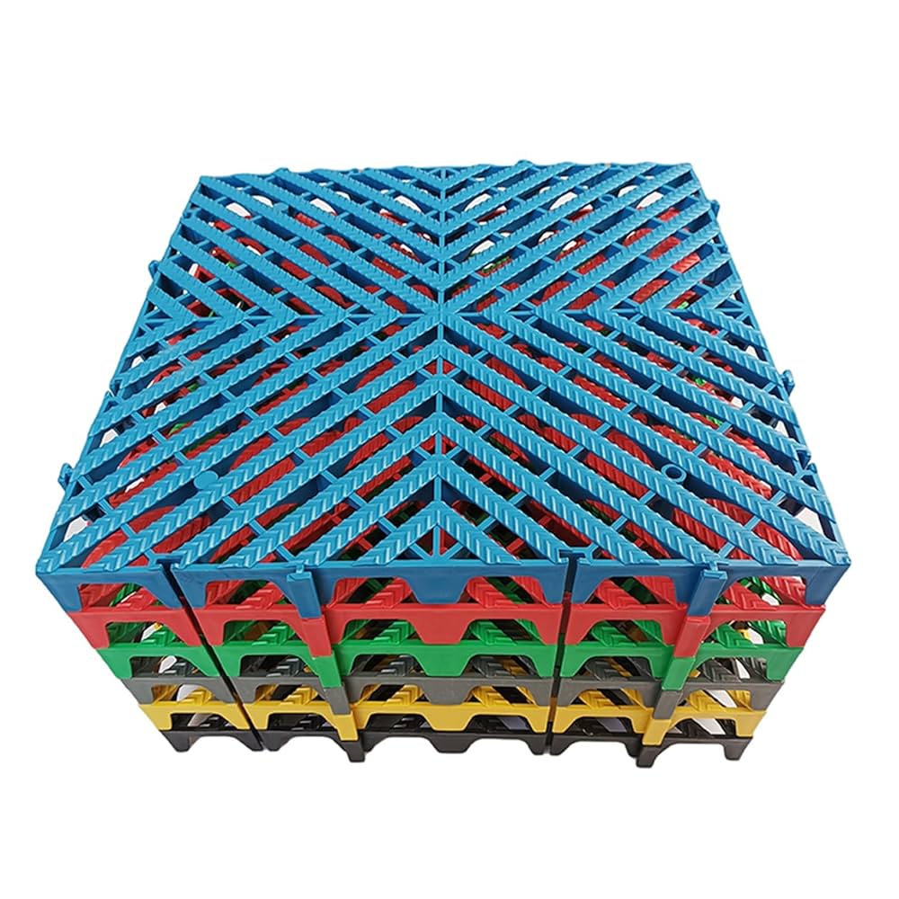 もみ消し　4枚 Amazon.co.jp: 排水インターロックフロアタイル4枚、15.74インチ