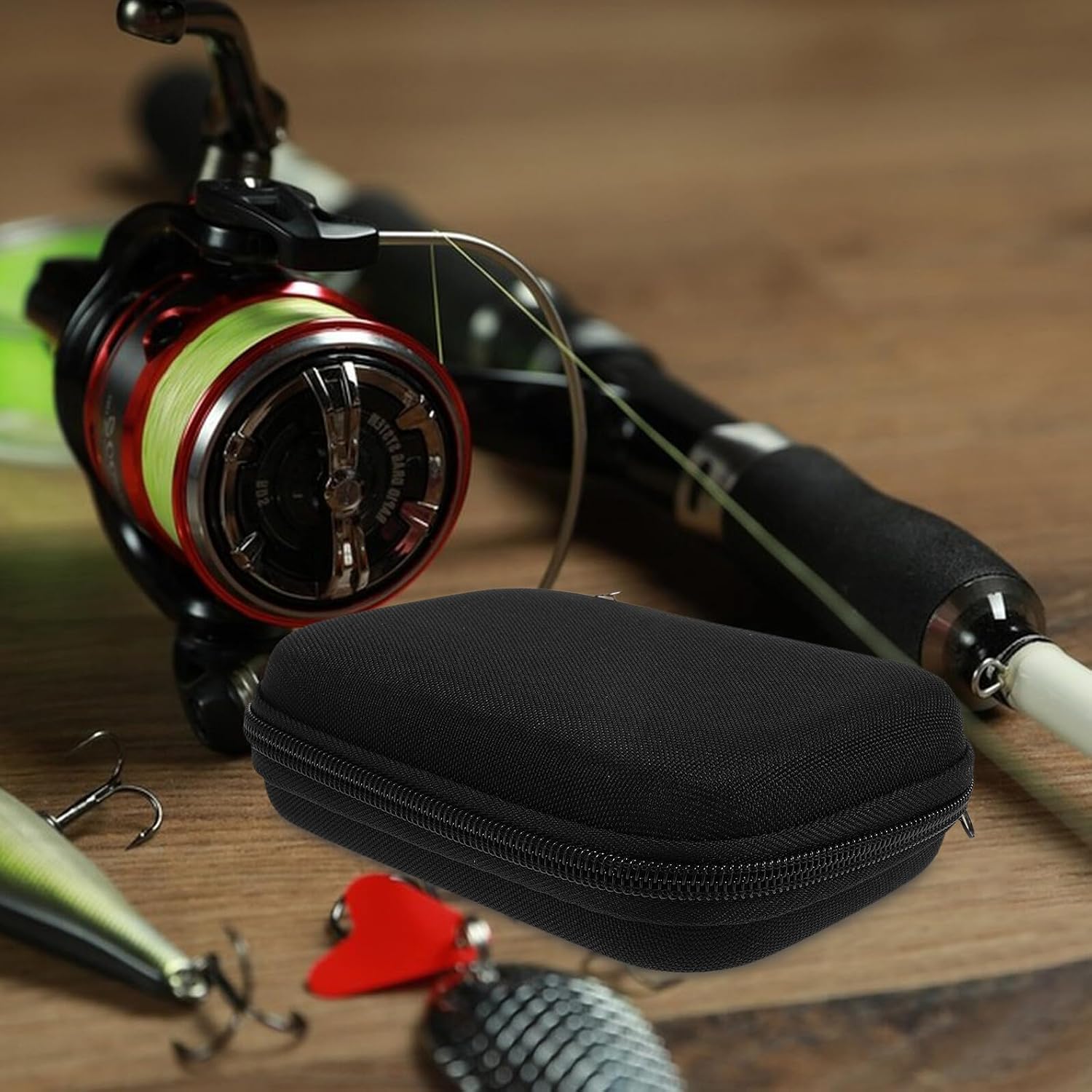 Fishing Lure Organizer Soft EVA Bait Bag with Multiple Compartments Small Tackle Storage Case for Fishing Supplies and Terminal Tackle, Portable for Freshwater and Saltwater image 4