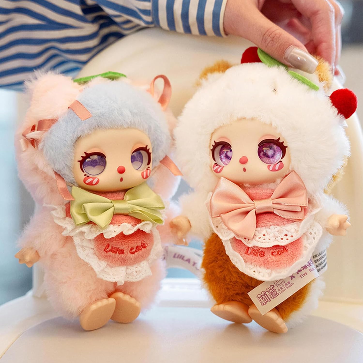 Liila V4 Liila's Chef Kitten Series Plush Doll Box, 8'' Cute Stuffed Animal Mystery Collectible Toy, Trendy Play Bag Pendant Birthday Gift, Random 1pc