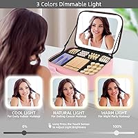 Amazon.com: RRtide Makeup Bag with Mirror of LED Lighted, Travel