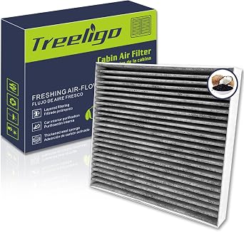 CF10374 Cabin Air Filter w/Coconut Shell Activated Carbon, Replacement Air Filter for Car Passenger Compartment, Pefect Match OE for Select Toyota, Pontiac & Dodge Models