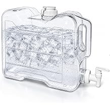 Fridge Water Dispenser with Leak-Proof Spigot, Reusable Refrigerator Drink Dispenser with Handle, Water Jug Beverage Container for Iced Tea, Juice, Lemonade, Party and Daily Use 1, 2 Gallon