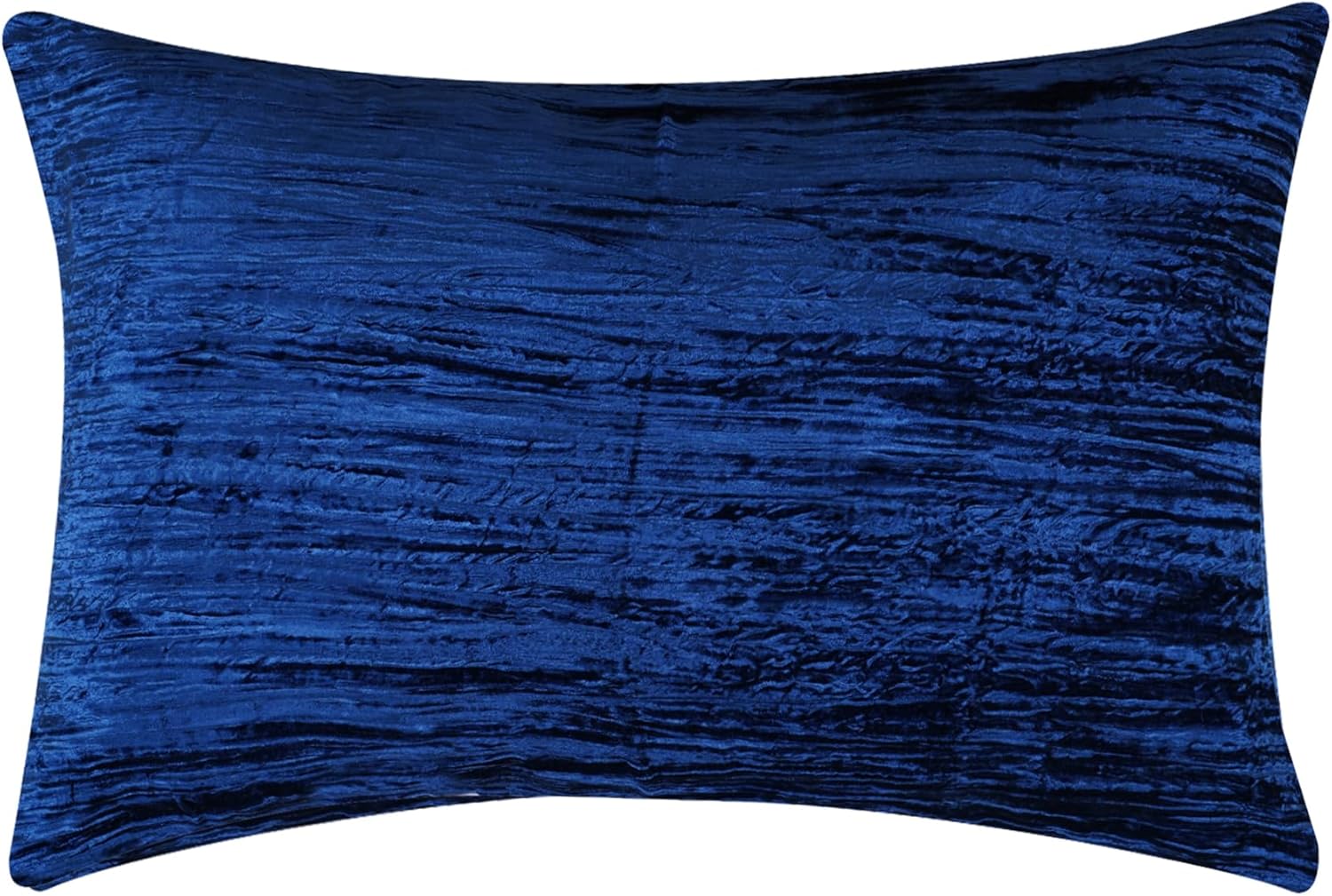 Luxe Boho Decor Crushed Doona Bedding Art Solid Hippie Stylish UO Large Unique Velvet Pillow Cover Set of 2 (Crush-Blue, 20x20 Inches)