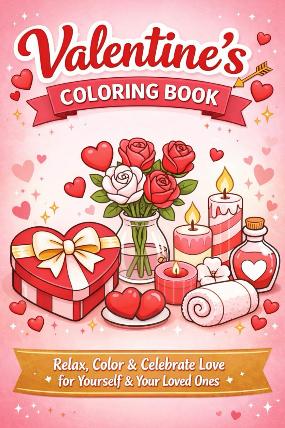 Valentine's Coloring Book: Romantic Movie Dates, Candlelight Evenings, and Love-Filled Scenes For Adults