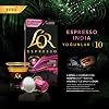 L'OR - Espresso Coffee - India - Origins Collection - Density 10 - Sweet and Light Spice Notes - 1 Pack x 10 Aluminum Capsules