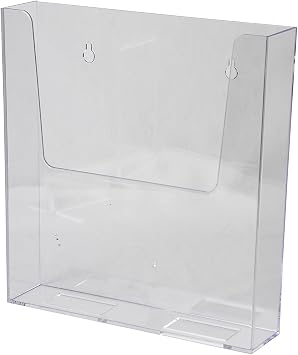 AZM Displays Wall Mount Brochure Holder 8.5 x 11 Inches Clear Acrylic Premium Quality