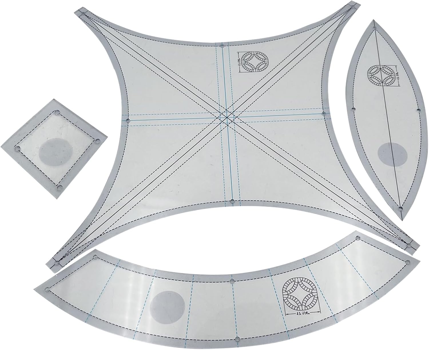 Amazon.com: Double Wedding Ring Template Set, 17-1/4 Inch Double ...