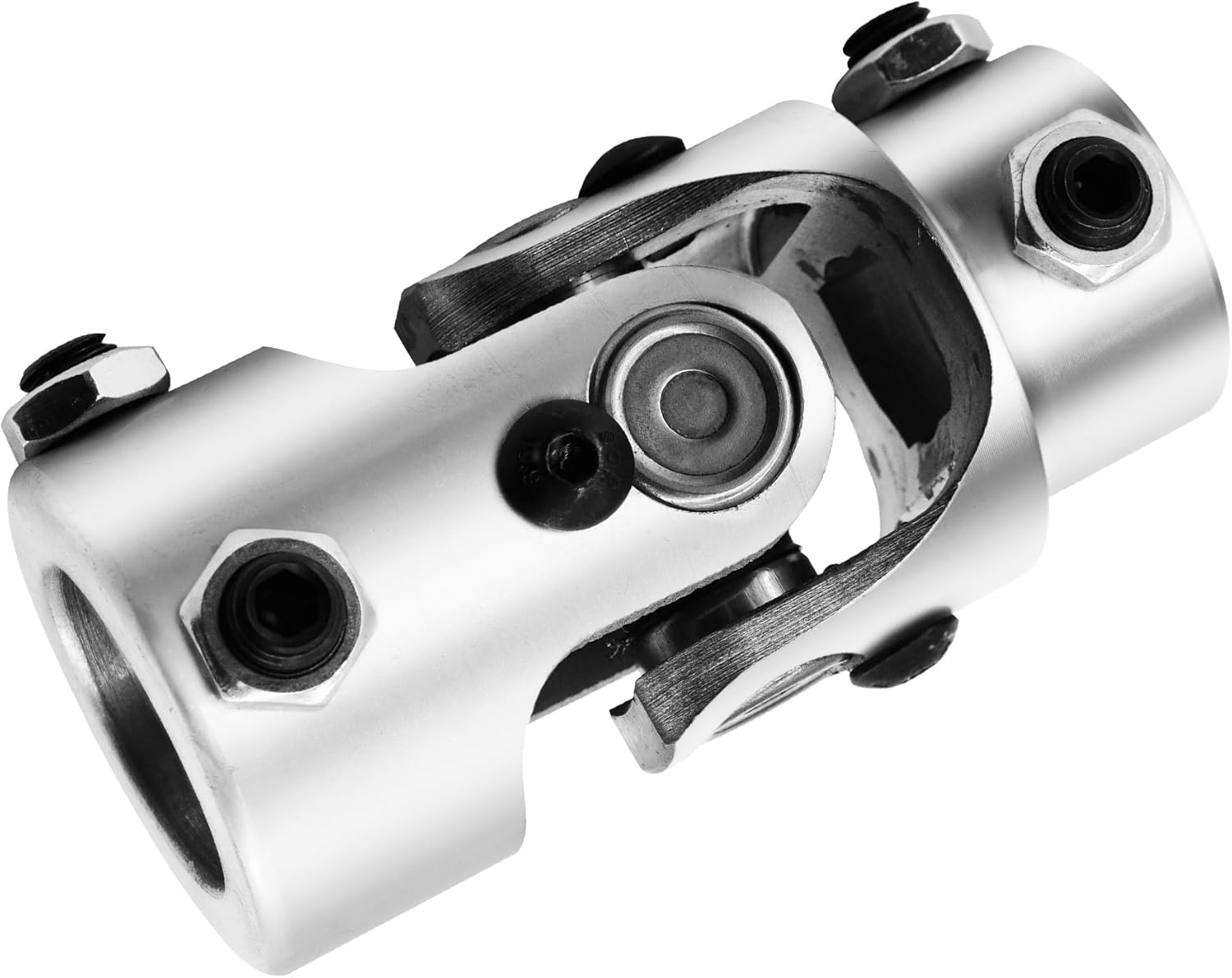 1" Round x 3/4" DD Chrome Steering Universal Joint Single U Joint Shaft,Total Length: 83mm (3-1/4")