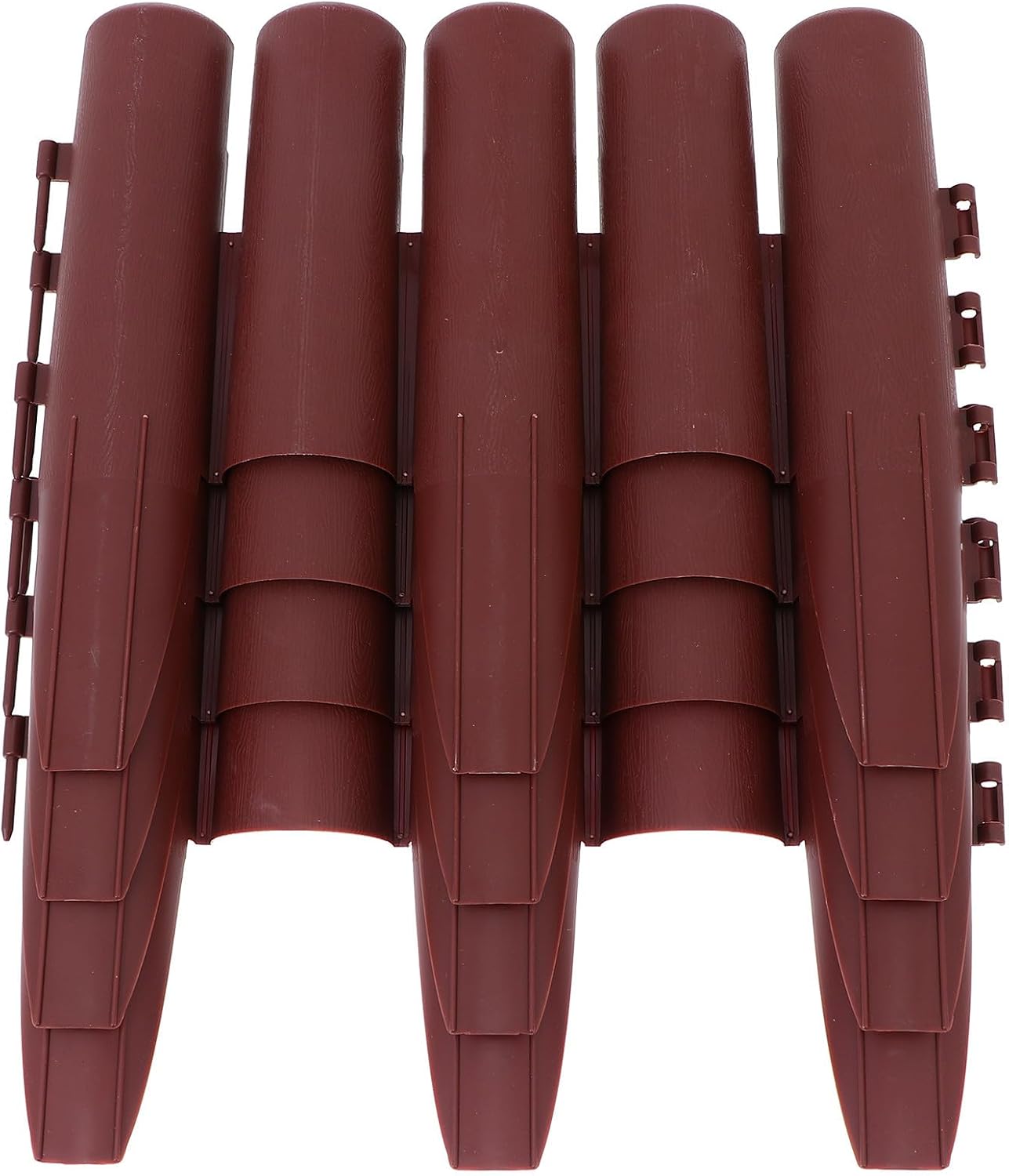 4pcs European Style Garden Edging Fence Plastic Brown Round Head