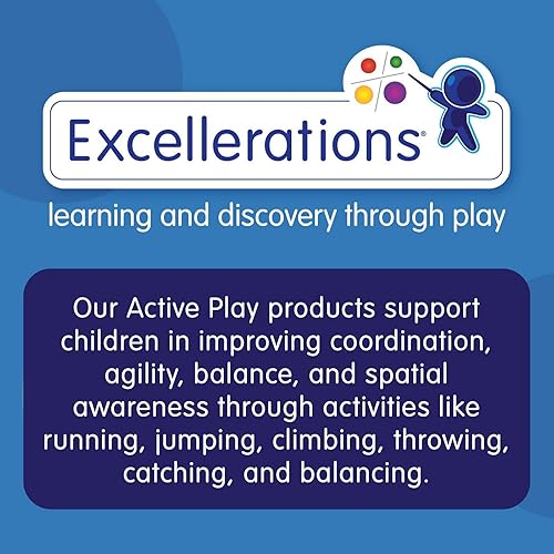 Miniatura 3 de Excellerations Juego de 4 bolas coloridas de 5 pulgadas para niños pequeños y mayores, perfectas para actividades en interiores y exteriores para el