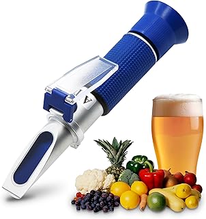 0-32% Brix Refraktometer Spezifische Schwerkraft 1.000-1.120 Bierrefraktometer mit ATC Handheld Brix Refraktometer für Obstbier, Wein (aus Kupfer Nicht billiges Aluminium)