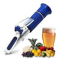 Vista 1 de Refractómetro Brix 0-32%, gravedad específica 1.000-1.120, refractómetro de cerveza con ATC, refractómetro Brix manual para cerveza de fruta, vino