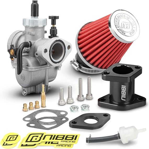 NIBBI Predator 212 Carburetor Kit for Coleman Predator 212cc 196cc 224cc Engine Performance Parts with Black Intake Manifold