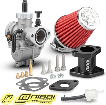 NIBBI Predator 212 Carburetor Kit for Coleman Predator 212cc 196cc 224cc Engine Performance Parts with Black Intake Manifold